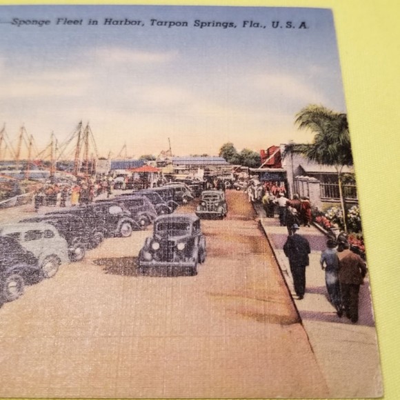 1950's Postcard TS33 Sponge Fleet in Harbor Florida - Picture 2 of 10
